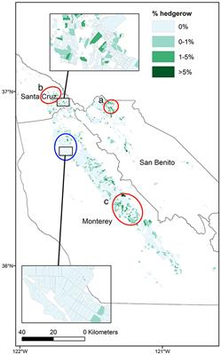 Remote sensing of hedgerows, windbreaks, and winter cover crops in California's Central Coast reveals low adoption but hotspots of use